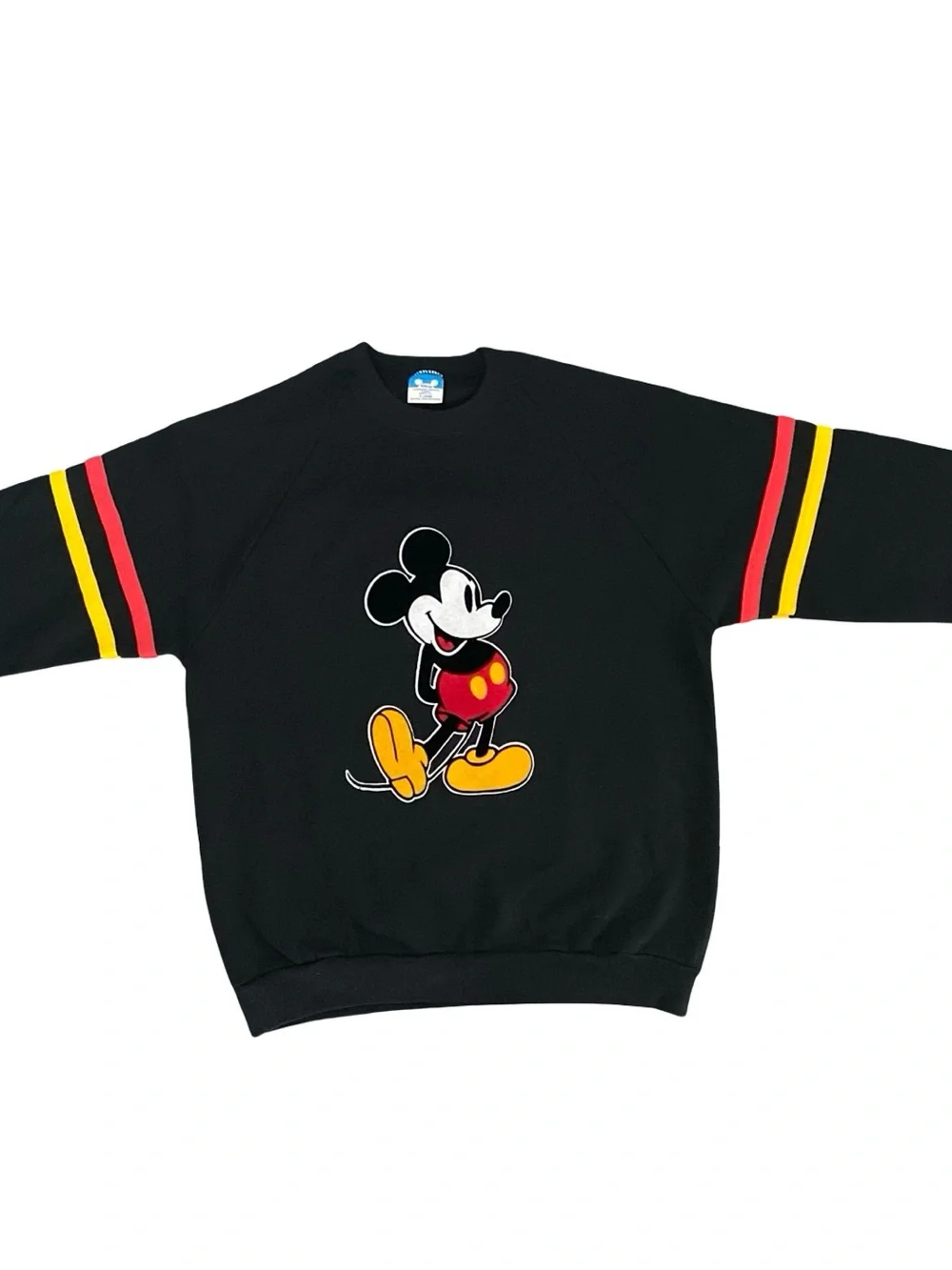 Disney Vintage 80s Black Mickey Mouse Crewneck Pullover Size X-Large